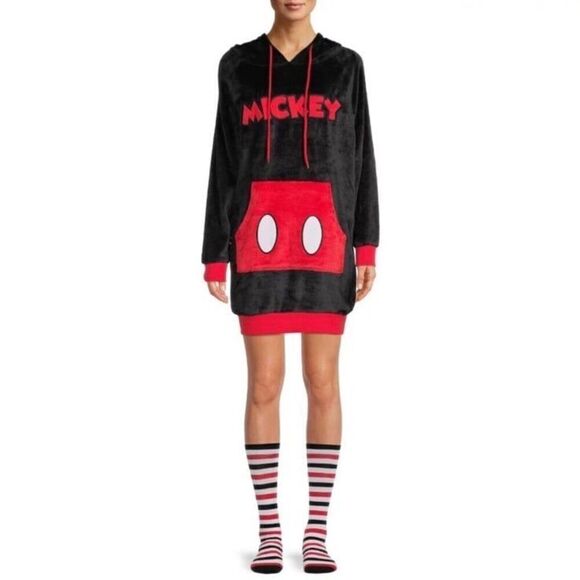 Mickey Mouse Disney Oversized Super Soft Blanket Hoodie Night Gown size Medium - Picture 2 of 10